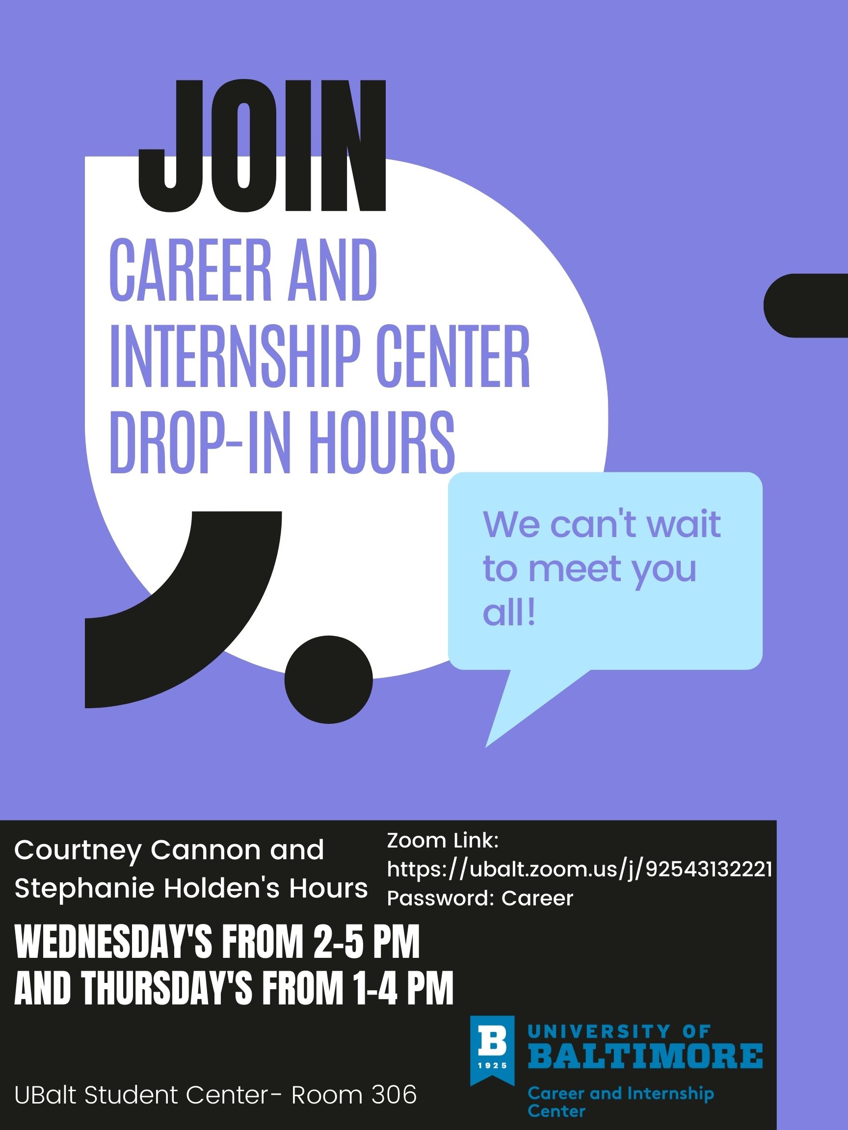 Career Center Drop-In Hours